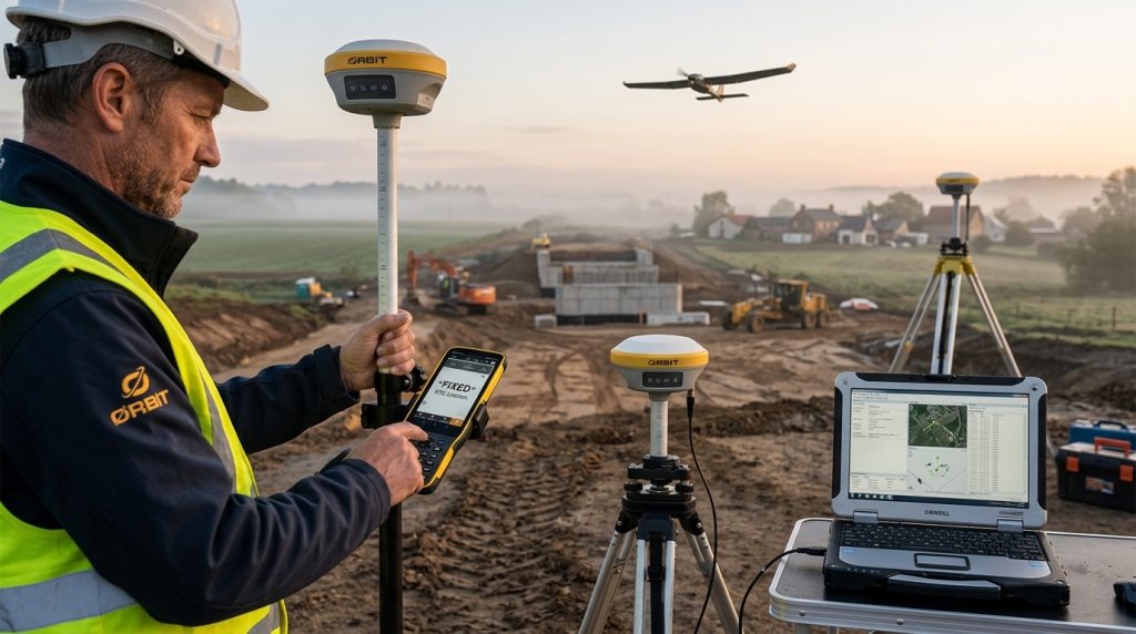 Comparação entre tecnologias GNSS RTK e PPK em levantamento profissional de agrimensura e topografia.
